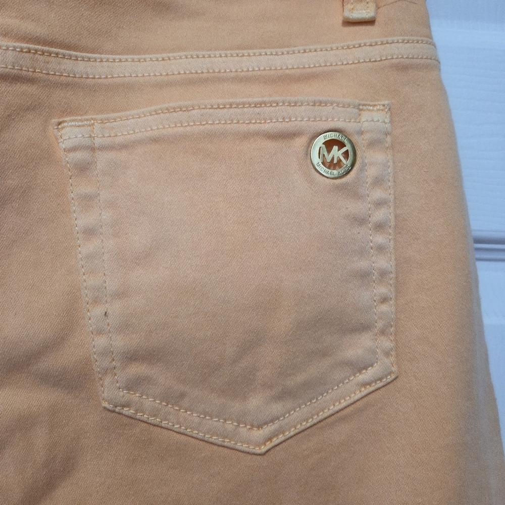 Micheal Kors Mid Rise Izzy Cropped Skinny Cottonblend Pants Sz 10 Spring Summer - Picture 4 of 12
